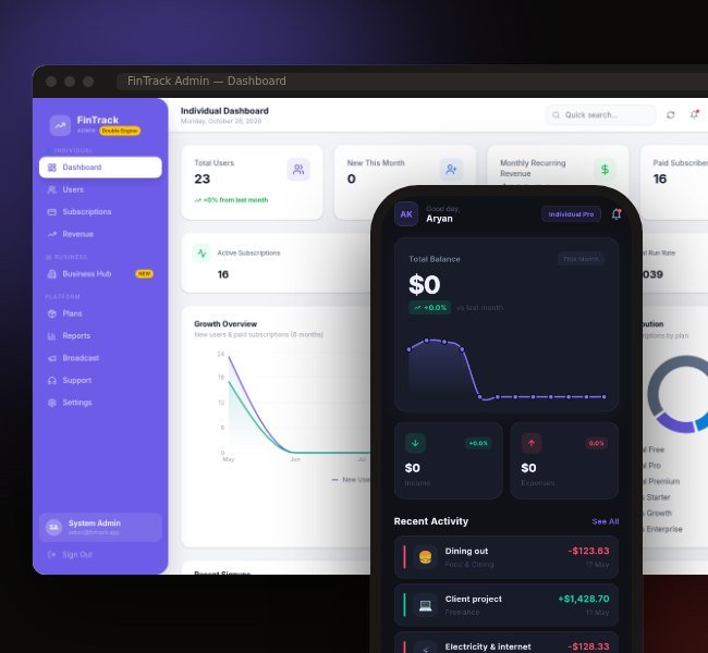 FinTrack — Personal & Business Finance App